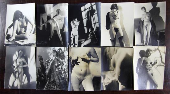 Jean Straker (1913-1984). A collection of thirty nine photographs of nudes from the Femina Library, each 4.75 x 3.75in.